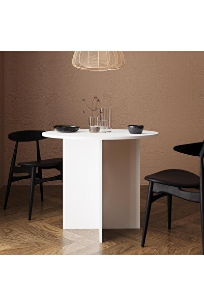 Bimossa Linet L0120 Yuvarlak Yemek Masası BEYAZ