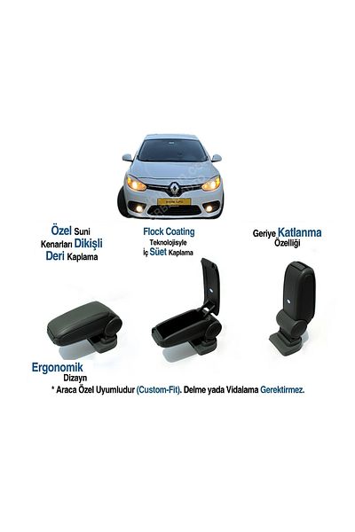 TUNAX OTO For Renault Fluance Araca Special Armrest Armrest Without Screw 2009 2010 2011 2012
