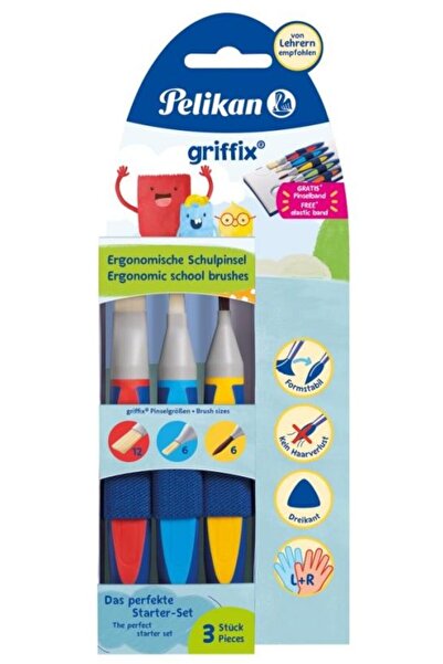 Pelikan Set 3 Pensule griffix (varf lat : 12; 6 + varf rot