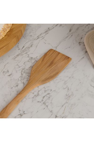 TİVOLİ Tivoli Olive Tree Flat Spatula - Light Brown - 30 cm