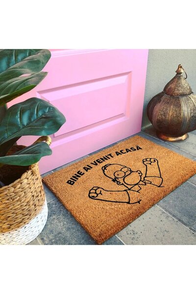OEM Personalized Entry Mat with Simpson and Message - Welcome Home, 40x60 cm