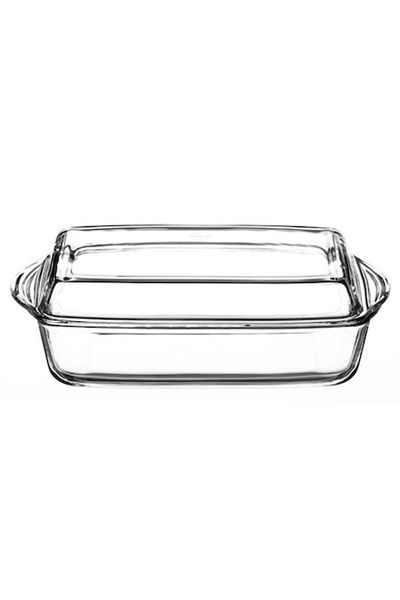 Borcam Rectangular Dish with Lid 2.750 L Heat Resistant Borcam
