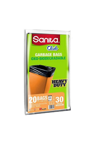 Sanita 20-Piece Biodegradable Recyclable Medium Garbage Bag Gal