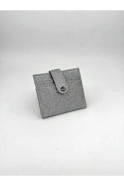 UCCELLO Women's Snap Closure Glitter Card Holder