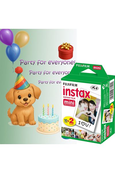 Fujifilm Fujifilm Instax Mini 2x10 Film Set + Party Card – Creative Instant Package