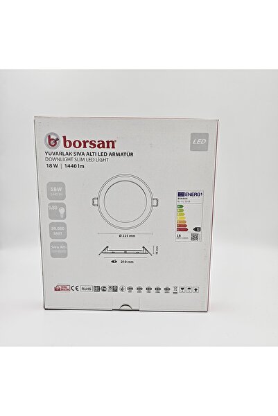 Borsan 18 W LED PANEL BEYAZ SIVA ALTI