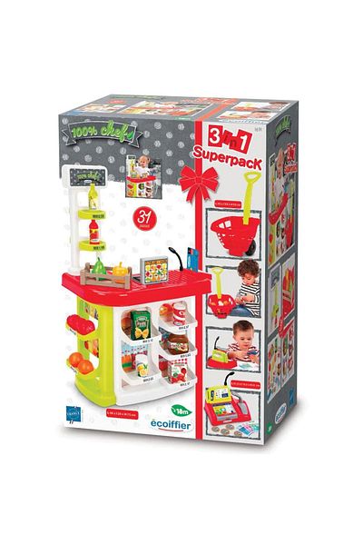 ECOİFFİER 3 in 1 supermarket for children Ecoiffier 100% Chef