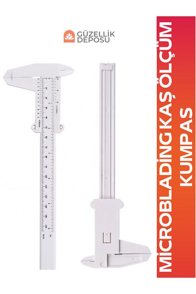 Güzellik Deposu Microblading and Permanent Makeup Measuring Ruler Caliper, Permanent Eyebrow, Permanent Makeup Caliper