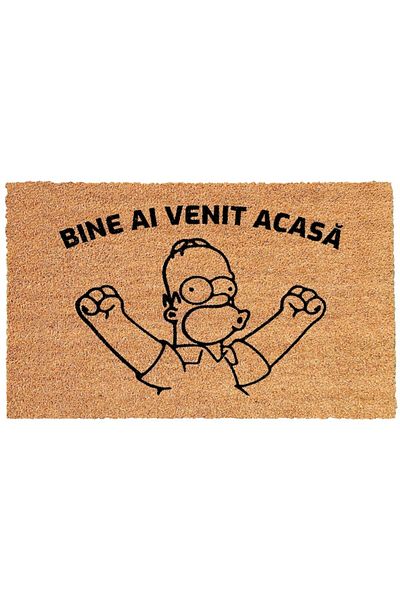 OEM Personalized Entry Mat with Simpson and Message - Welcome Home, 40x60 cm