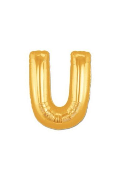Modafiks Gold Yellow Foil Letter Balloon 1 Meter