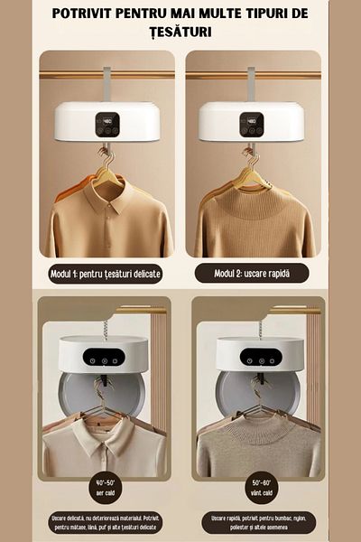 clickzu Clickzu mini electric clothes dryer, foldable, portable, UV, 2 modes, touch screen, remote control