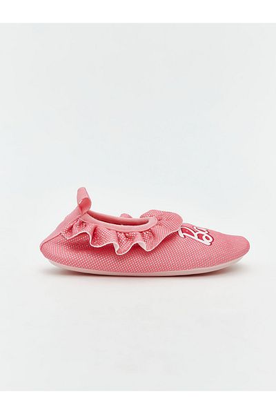 LC Waikiki Ruffle Detailed Barbie Printed Baby Girl Sea Shoes