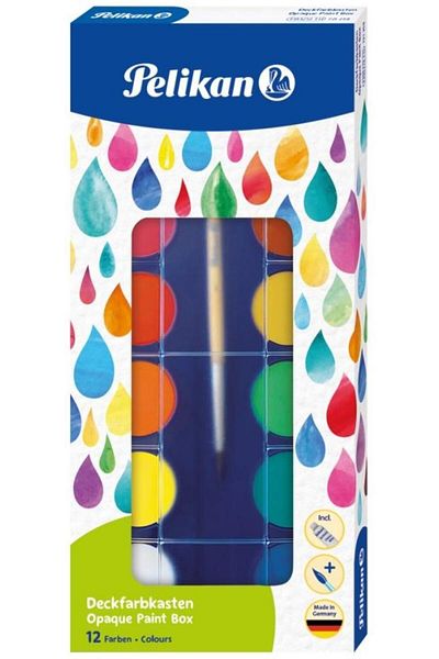 Pelikan Watercolors F355, 12 colors + white zinc tube + brush
