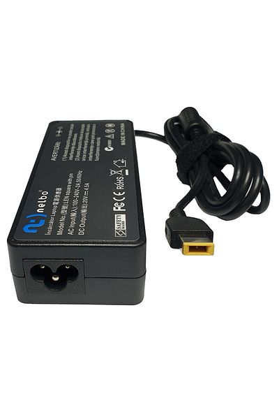 nelbo Laptop charger compatible with Lenovo M series 90W, 20V, 4.5A rectangular plug with inner pin