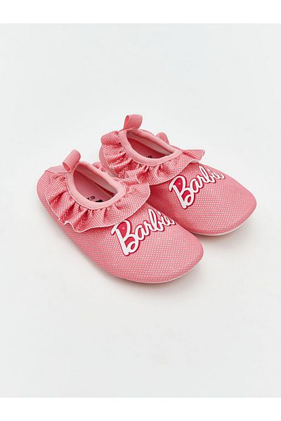 LC Waikiki Ruffle Detailed Barbie Printed Baby Girl Sea Shoes