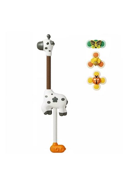 tumama Jucărie de baie pentru copii – Girafă, Ventuze, 3 jucării rotative, Tumama®, +36 de luni, C
