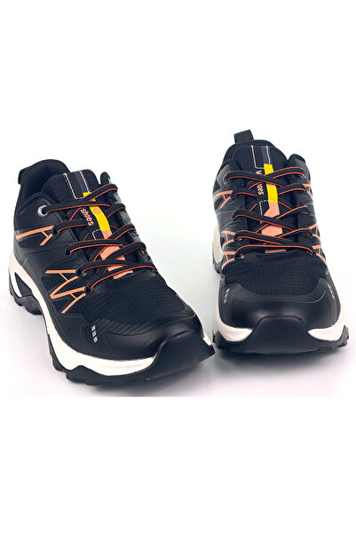 KAJILA Γυναικεία μαύρα παπούτσια με κορδόνια άνετα καθημερινά παπούτσια για εξωτερικούς χώρους