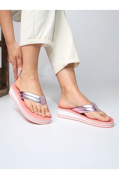 HANOX Viola Wedge Heel Women's Flip Flops Beach Slippers Flip Flops (4.5) cm