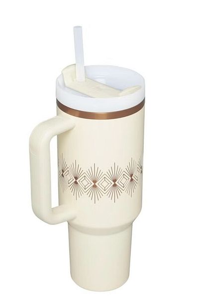 Stanley كوب Quencher H2.0 من الفولاذ المقاوم للصدأ سعة 40 أونصة - كريمي لامع