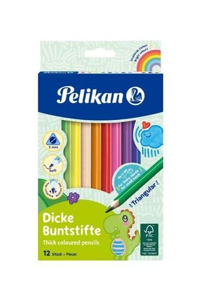 Pelikan Lacquered colored pencils, thick, triangle section