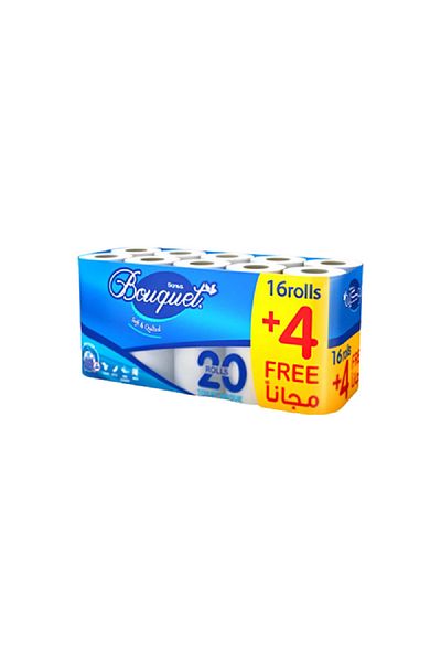 Sanita 20-Piece Bouquet High Absorption Toilet Paper Roll Set White