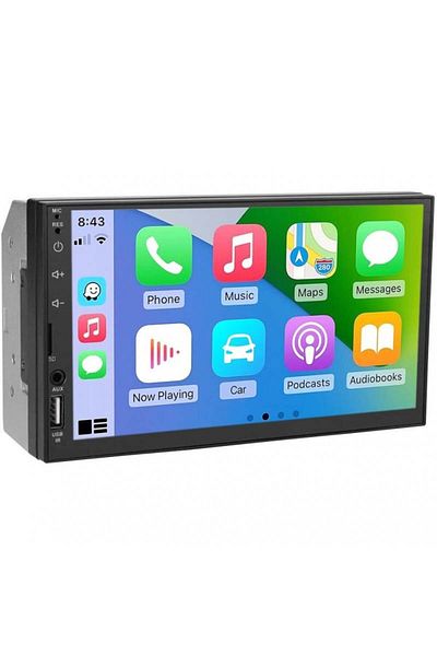 TECHSTAR MP5 Player Techstar® 7023C, 2DIN, Apple CarPlay, Android Auto, HD Touch Screen 7", MirrorLink, Bluet