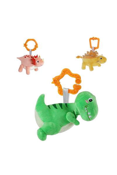 tumama Set 3 hanging plush toys for babies, Dinosaurs, +0 months, Tumama®, multicolor