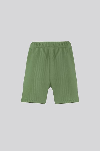 MARKOLL 1-5 Years Dark Green Biker Leggings, Short Leggings