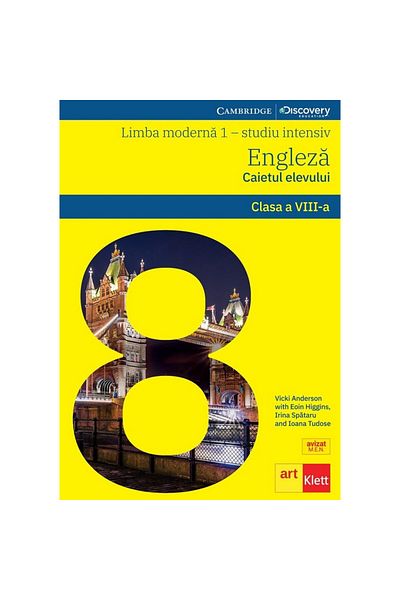 Art Educational Engleză. Limbă modernă 1 - Clasa a VIII-a - Studiu intensiv. Eyes Open 4. Caiet de lucru + CD - Vicki Anderson