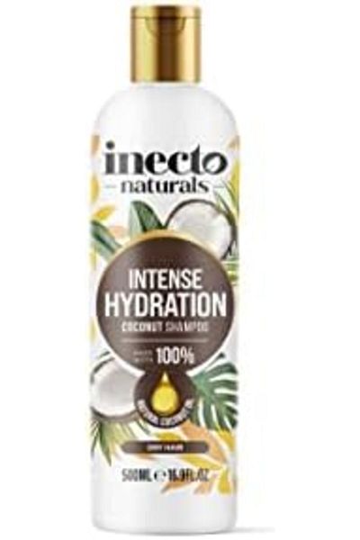 inecto Natural Coconut Shampoo 500ml, Super-Creamy Infused with Pure Organic Coconut Oil, Silky Smoo