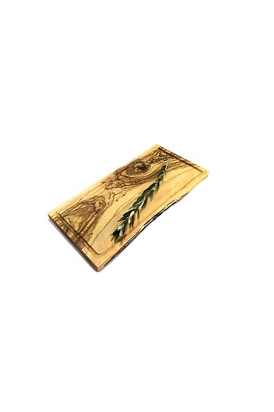 Zethome Olive Rectangular Corrugated Steak Board Medium 46X18