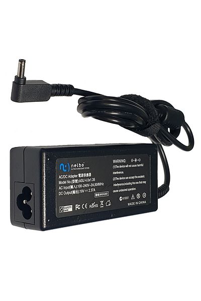 nelbo Compatible laptop charger, Asus Zenbook UX52, 45W 19V 2.37A, plug type 4.0 mm x 1.35 mm
