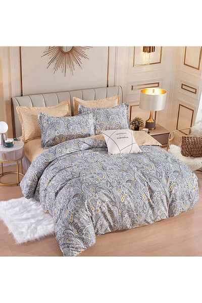 trendyhome Bed Linen, 6 Pieces, Fine Cotton, Vintage, White, J14741