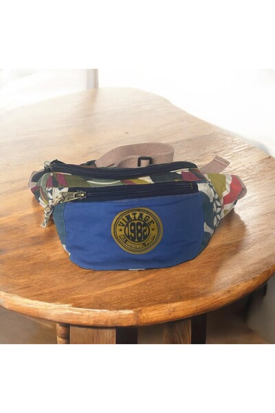 Old Cotton Vintage Shabby Freeback Waist Bag Colorful Kc Summer
