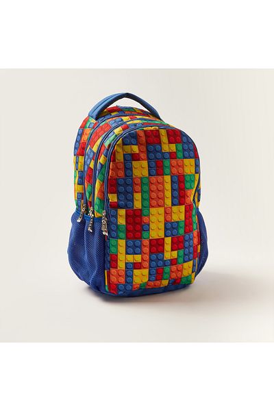 Juniors Printed Backpack With Laptop Sleeves And Usb Port - 18 Inches