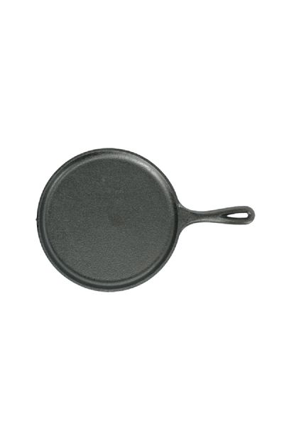 Lodge Seasoned Cast Iron Durable Round Griddle with Handle Black 10.5inch