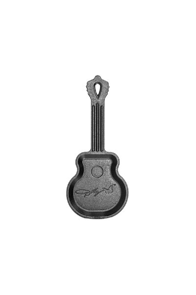 Lodge Dolly Parton Rockstar Guitar Design Seasoned Cast Iron Mini Skillet Black