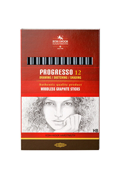 Progresso Koh-I-Noor Progresso HB – Creioane Grafit Integral (Fără Lemn), 7 mm