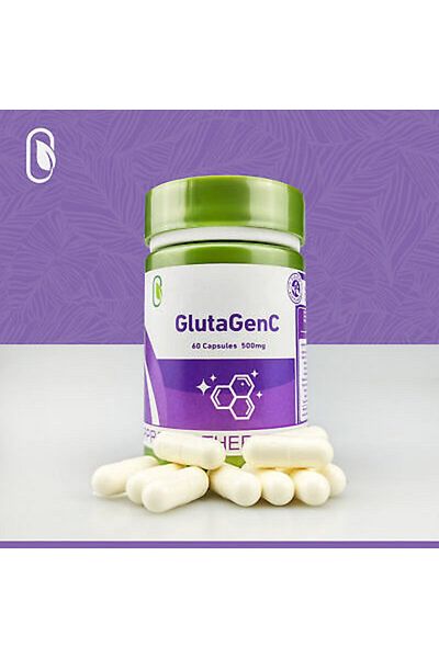simplee Skin Whitening Gluta Genc Glutathione L-Glutathione Capsules Anti-Aging 60PCS