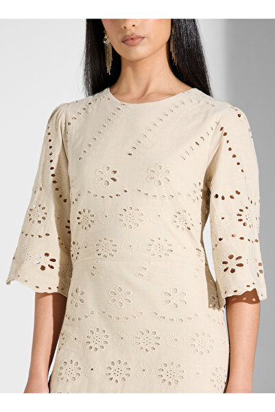 Sinoir Woven Women Schiffli Dress