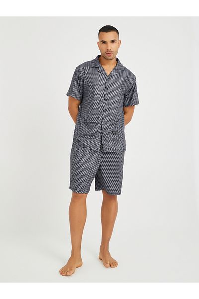Styli Printed Short Sleeve Shirt and Shorts Pyjama Set