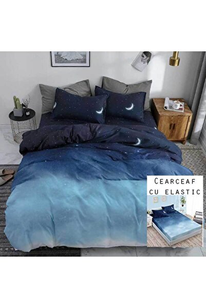 OEM Lenjerie Bumbac Satinat, Pucioasa, 2 Persoane, Pat Dublu, Cearceaf cu ela...