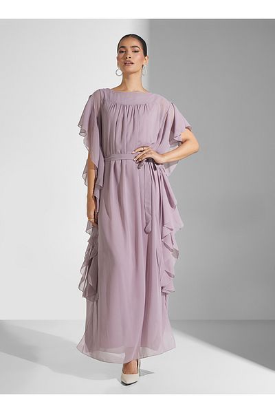 Sinoir Georgette Side Frill Dress