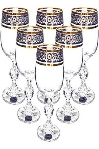 Bohemia Gold Plated Stemware | 190 ml | Elegant Glassware