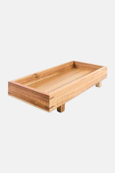 Muy Mucho Acacia Wooden Serving Tray 35 L x 15 H x 5 W cm, Natural Brown