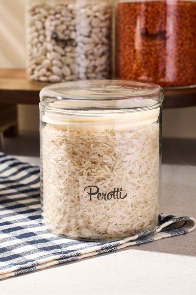 Perotti Fraser 500 ml 3-Piece Borosilicate Glass Jar 10X10 cm