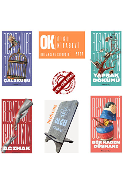 İnkılap Kitabevi Yaprak Dökümü - Acımak - Çalıkuşu - Bir Kadın Düşmanı / 4 kitap set -TELEFON TUTUCU HEDİYE