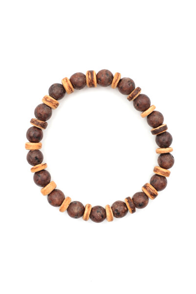 Bu Farklı Natural Wood Textured Bracelet – Handmade Design in Brown Tones – Men's Women's Bracelet