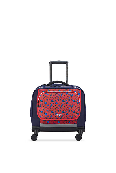 Delsey Back To School 2025 4-Wheel Hard Shell Shoulder Bag Trolley Blue (Prin...