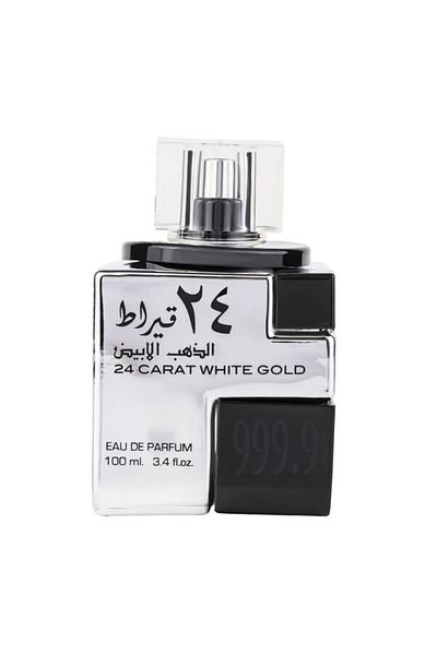 lattafa Parfumuri 24 Carat White Gold Eau De Parfum, Unisex, 100ml, Eau De Parfum, 100ml